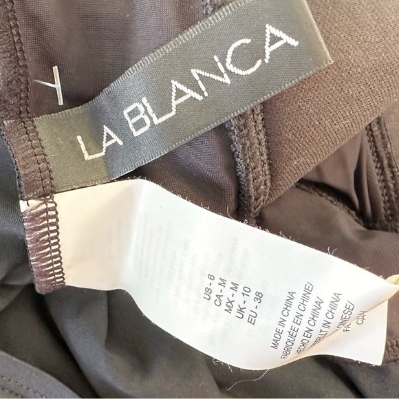 NEW La Blanca Island Goddess Black Tankini Top Size 6 - Picture 6 of 8